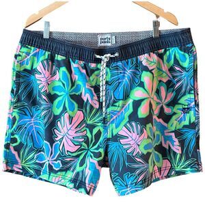 PARTY PANTS Floral Bro Tropical Swim Trunks XXL